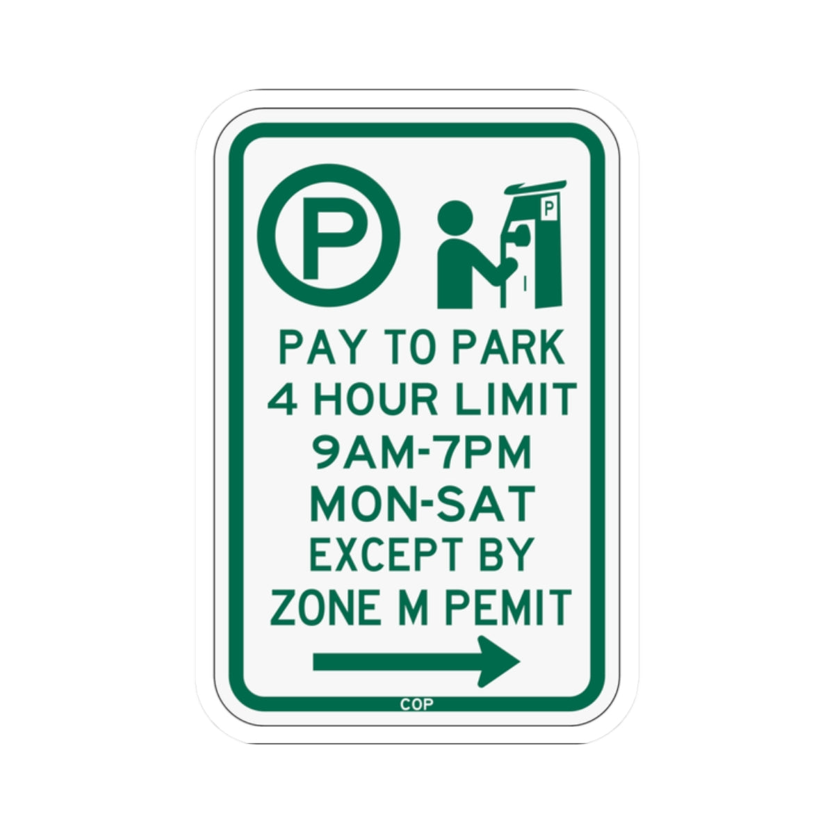 PBOT Road sign P4426R (Oregon) (Road Sign) STICKER Vinyl Kiss-Cut Decal