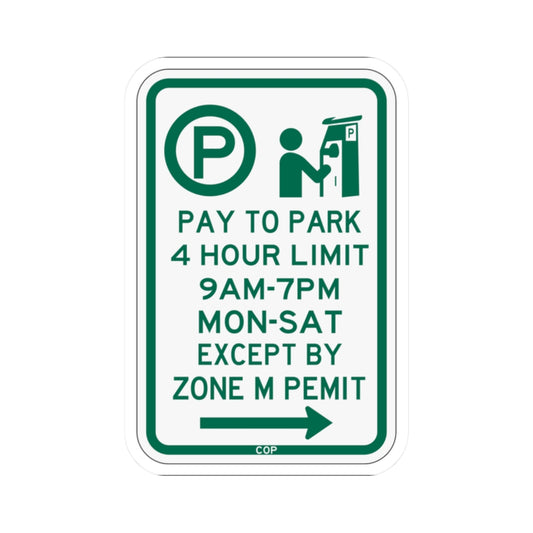 PBOT Road sign P4426R (Oregon) (Road Sign) STICKER Vinyl Kiss-Cut Decal