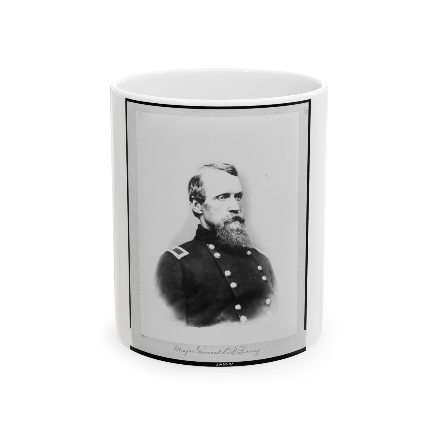 Major General D.B. Birney, Head-And-Shoulders Portrait, Facing Right (U.S. Civil War) White Coffee Mug
