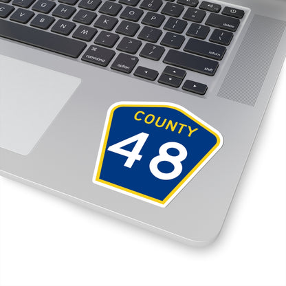 County 48 MN (Minnesota) (Road Sign) STICKER Vinyl Kiss-Cut Decal