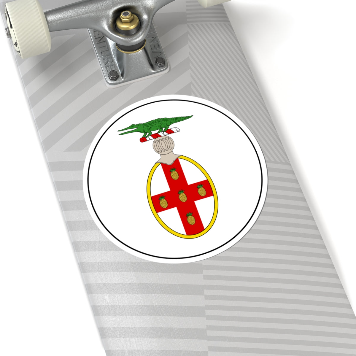 Badge of Jamaica 1875-1906 (Jamaica) (Coat of Arms) STICKER Vinyl Kiss-Cut Decal