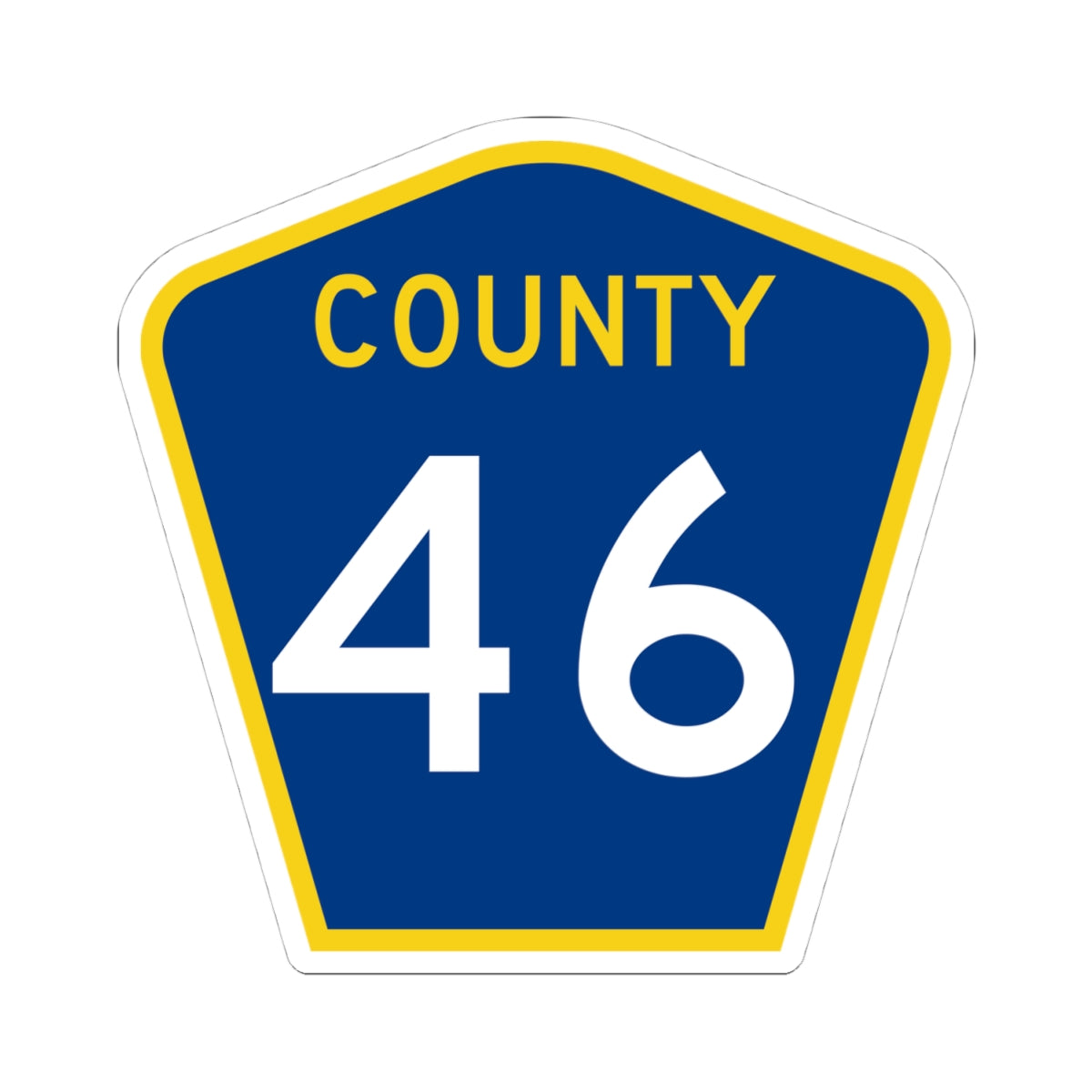 County 46 MN (Minnesota) (Road Sign) STICKER Vinyl Kiss-Cut Decal