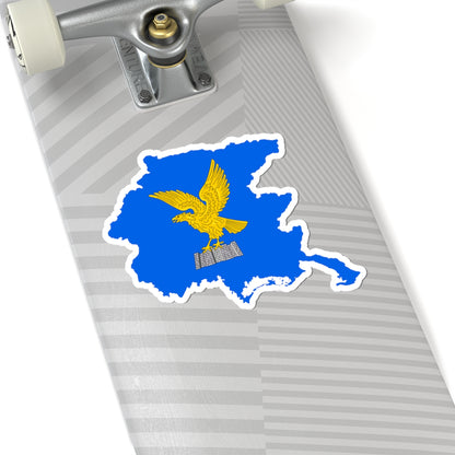 Flag map of Friuli-Venezia Giulia (Italy) STICKER Vinyl Kiss-Cut Decal