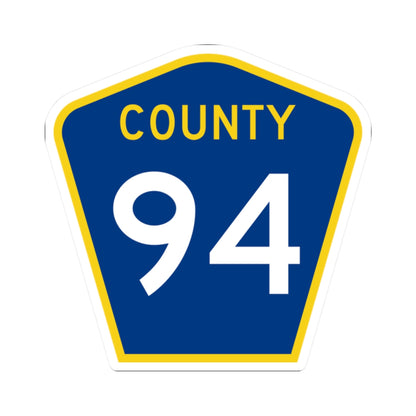 County 94 MN (Minnesota) (Road Sign) STICKER Vinyl Kiss-Cut Decal