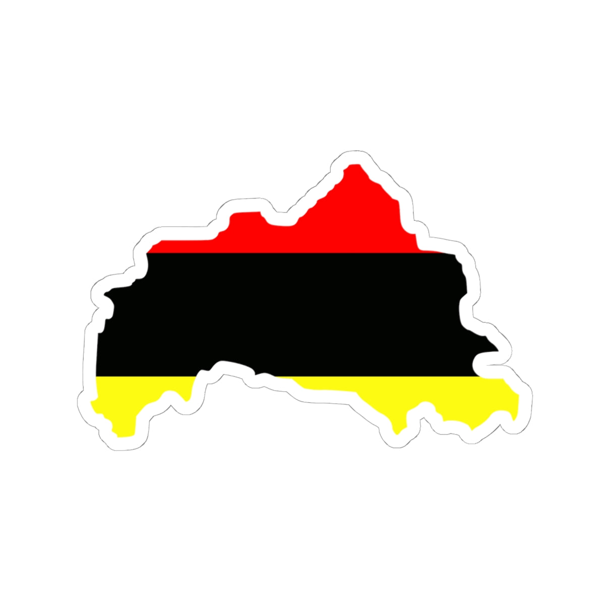 Flag map of Tetovo Municipality Macedonia (North Macedonia) STICKER Vinyl Kiss-Cut Decal