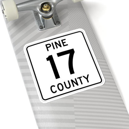 Pine County Route 17 MN (Minnesota) (Road Sign) STICKER Vinyl Kiss-Cut Decal