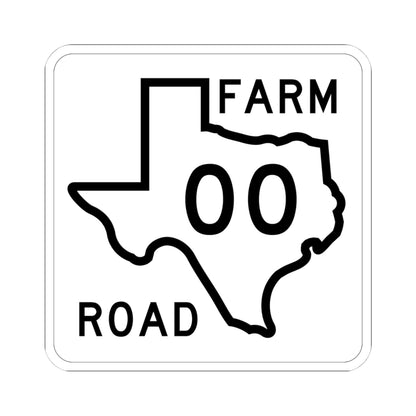 Texas FM 00 1956 template (Texas) (Road Sign) STICKER Vinyl Kiss-Cut Decal