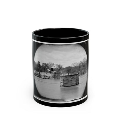 Richmond, Va. Ruins Of Richmond & Danville Railroad Bridge; The City Beyond (U.S. Civil War) Black Coffee Mug