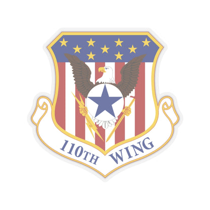 110th Wing emblem (U.S. Air Force) STICKER Vinyl Kiss-Cut Decal-6 Inch-Transparent-The Sticker Space