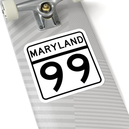 MD Route 99 (Maryland) (Road Sign) STICKER Vinyl Kiss-Cut Decal