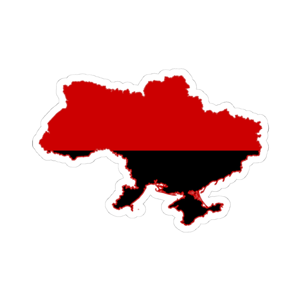 Flag map of Ukraine OUN-r (Ukraine) STICKER Vinyl Kiss-Cut Decal