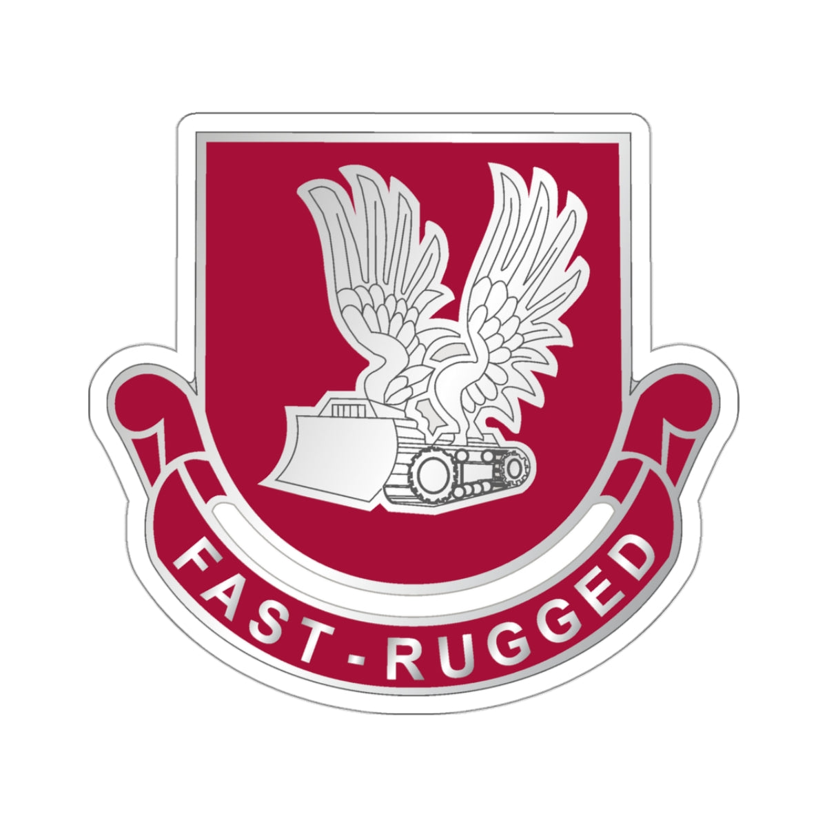 365 Engineer Battalion (U.S. Army) STICKER Vinyl Kiss-Cut Decal-3 Inch-White-The Sticker Space