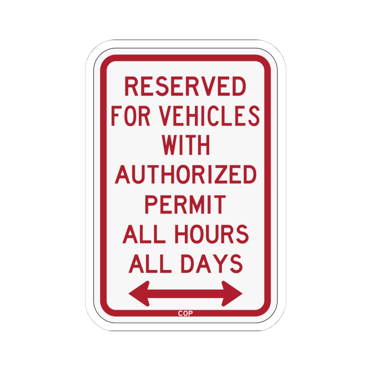 PBOT Road sign P4457D (Oregon) (Road Sign) STICKER Vinyl Kiss-Cut Decal