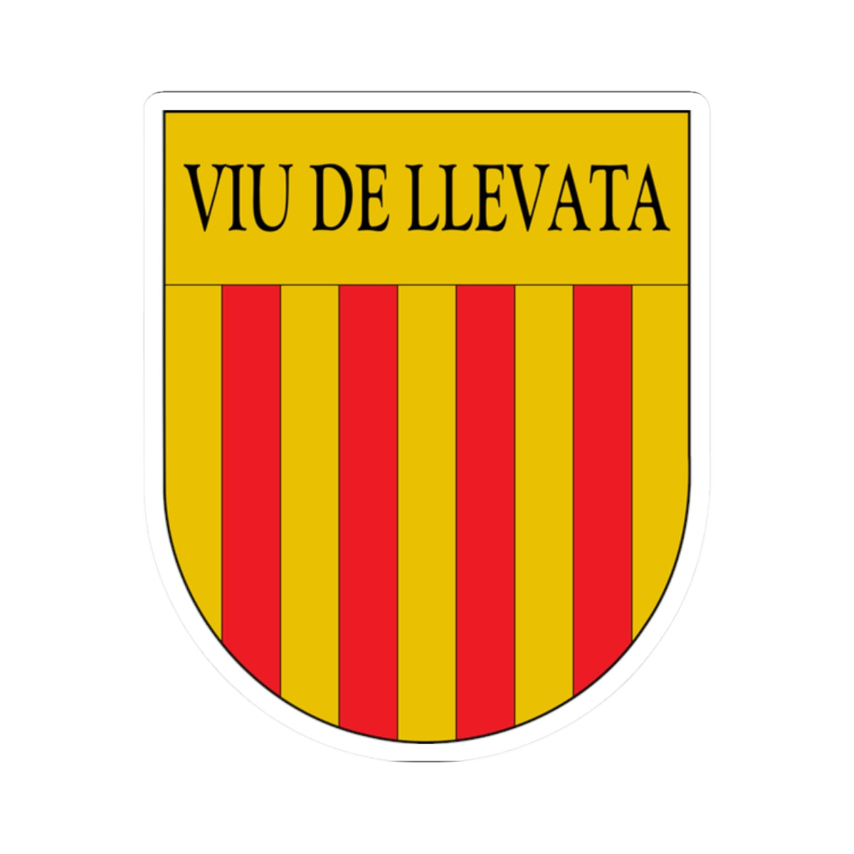 Antic escut municipal de Viu de Llevata (Spain) (Coat of Arms) STICKER Vinyl Kiss-Cut Decal