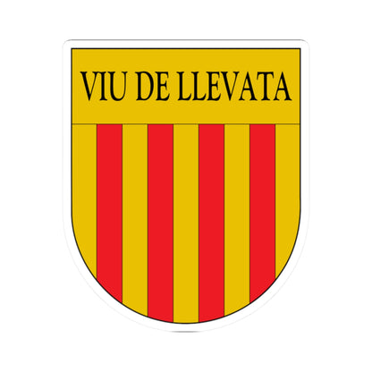 Antic escut municipal de Viu de Llevata (Spain) (Coat of Arms) STICKER Vinyl Kiss-Cut Decal