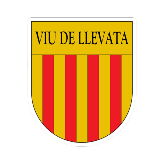 Antic escut municipal de Viu de Llevata (Spain) (Coat of Arms) STICKER Vinyl Kiss-Cut Decal