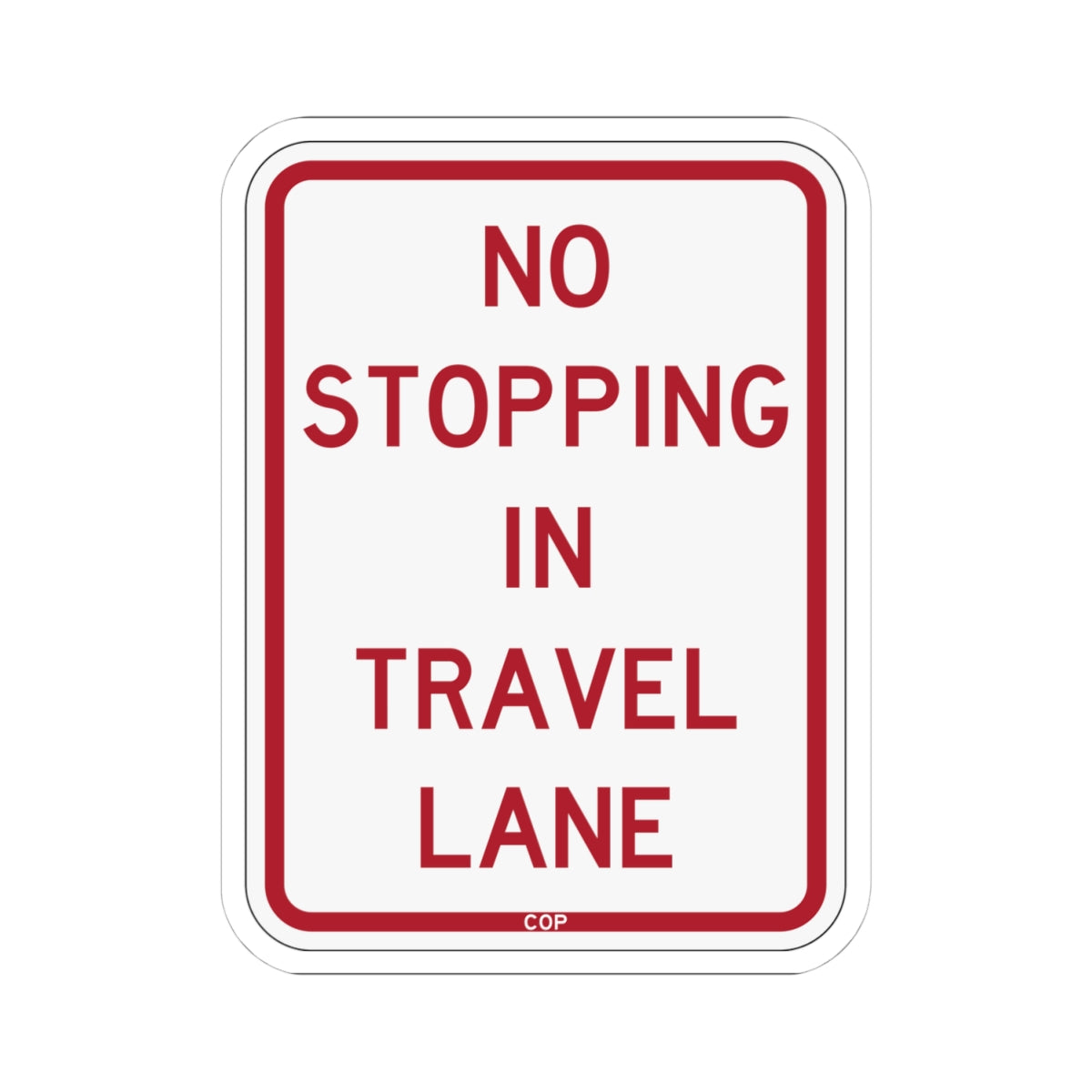 PBOT Road sign P1330 (Oregon) (Road Sign) STICKER Vinyl Kiss-Cut Decal