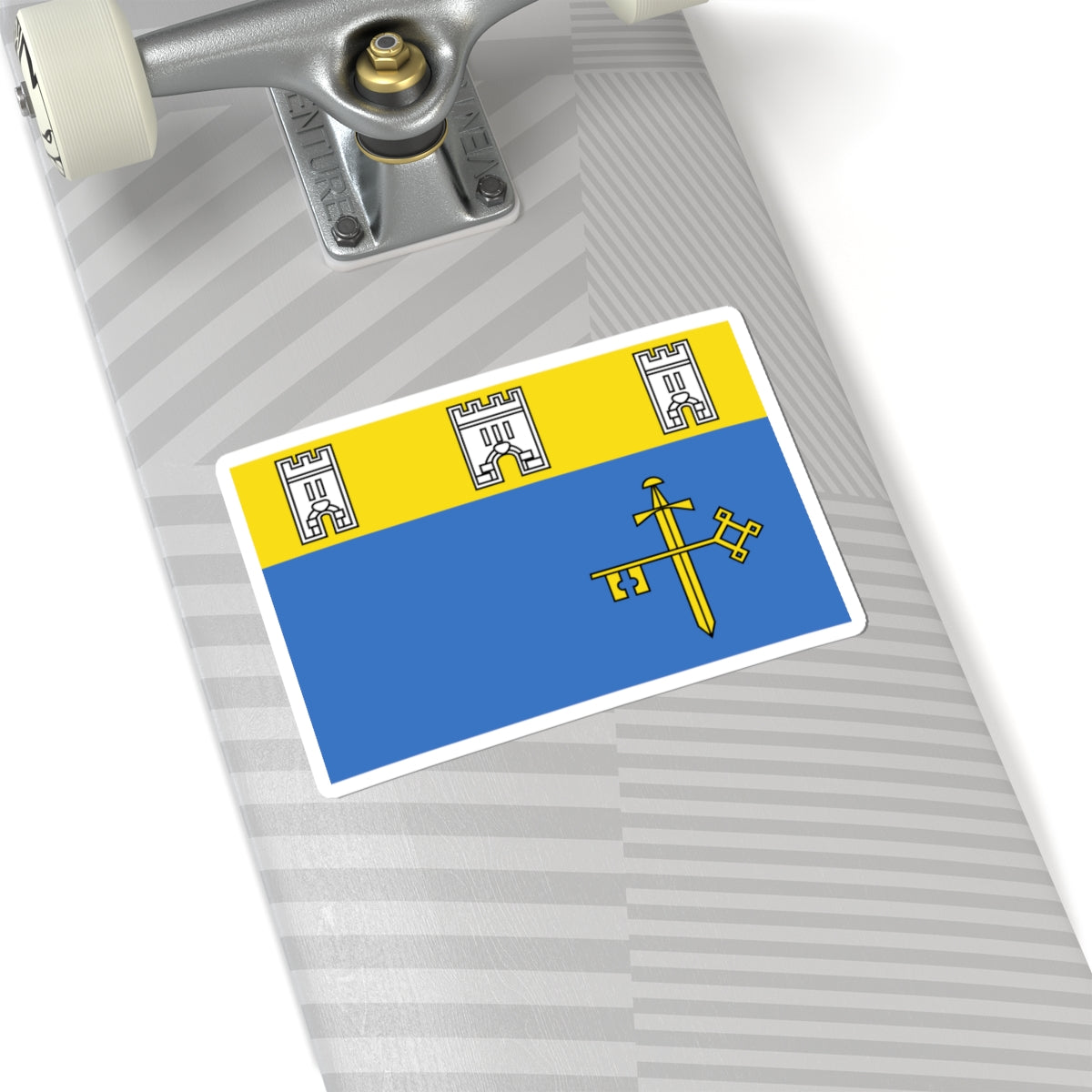 Flag of Ternopil Oblast 2001-2003 (Ukraine) STICKER Vinyl Kiss-Cut Decal