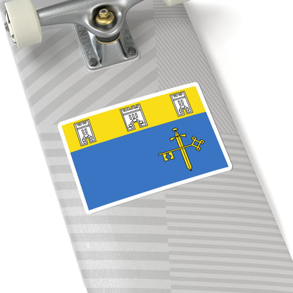 Flag of Ternopil Oblast 2001-2003 (Ukraine) STICKER Vinyl Kiss-Cut Decal