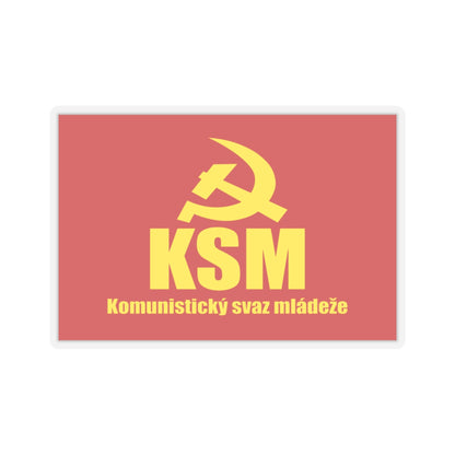 Flag of the Communist Youth Union Czech Republic (Czech Republic) STICKER Vinyl Kiss-Cut Decal