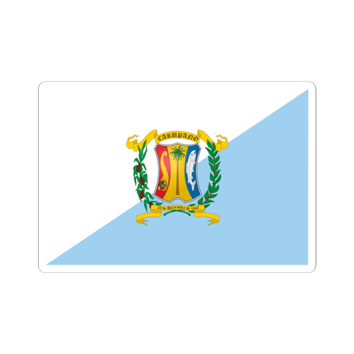Flag of Municipio Bermudez (Venezuela) STICKER Vinyl Kiss-Cut Decal