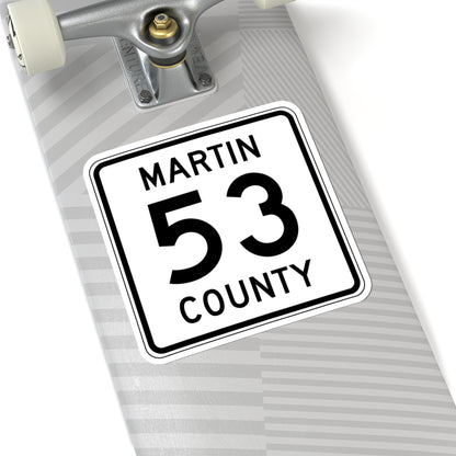 Martin County Route 53 MN (Minnesota) (Road Sign) STICKER Vinyl Kiss-Cut Decal