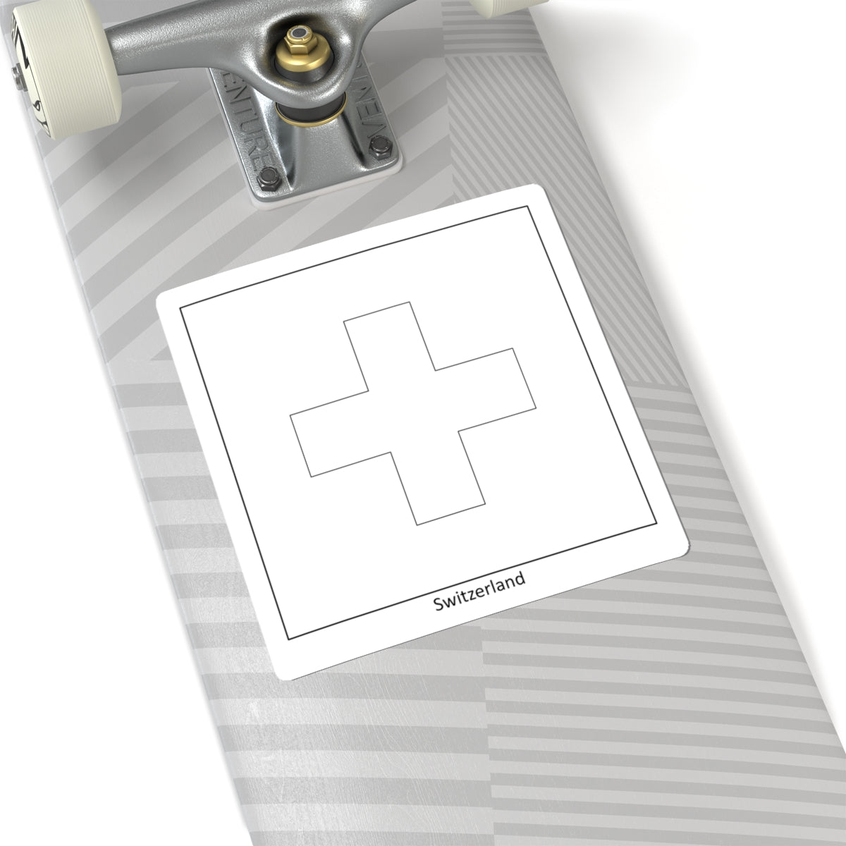 Flag of Switzerland colouring page (Switzerland) STICKER Vinyl Kiss-Cut Decal