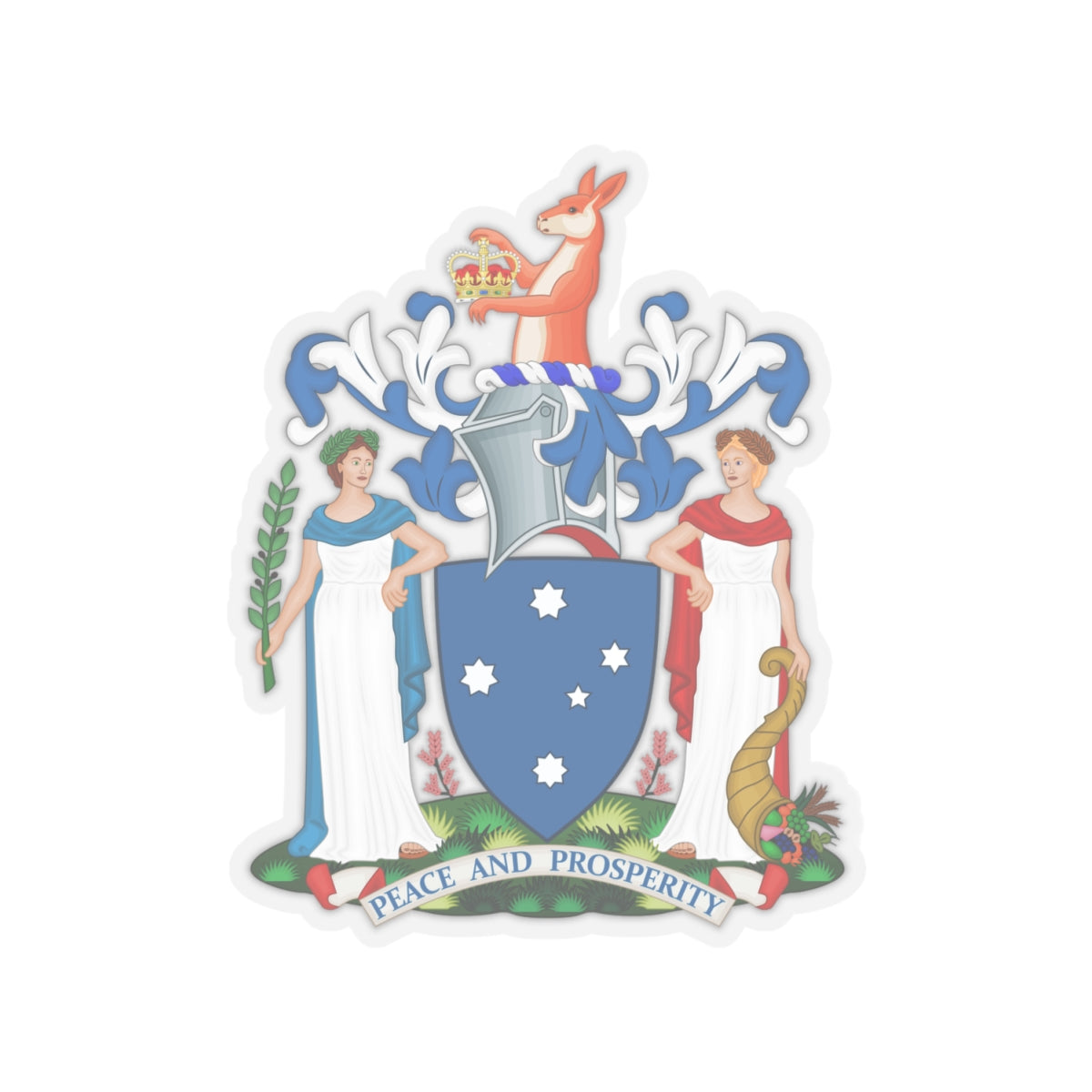 Coat of Arms of Victoria - STICKER Vinyl Kiss-Cut Decal