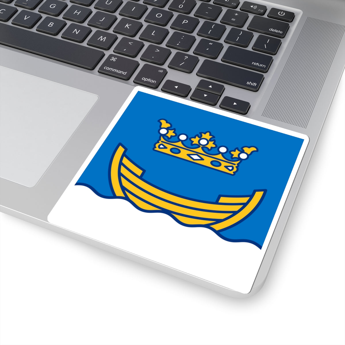 Flag of Helsinki (Finland) STICKER Vinyl Kiss-Cut Decal