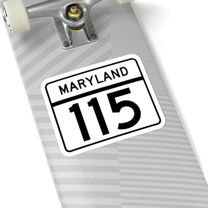 MD Route 115 (Maryland) (Road Sign) STICKER Vinyl Kiss-Cut Decal