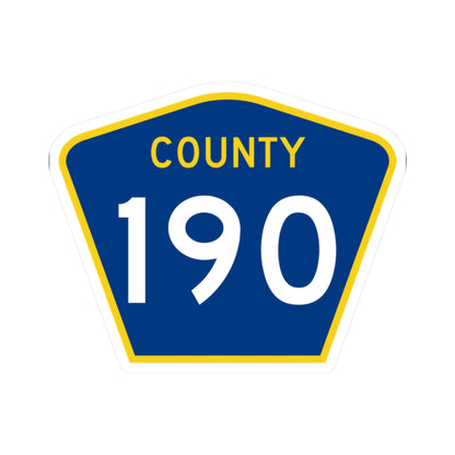 County 190 MN (Minnesota) (Road Sign) STICKER Vinyl Kiss-Cut Decal