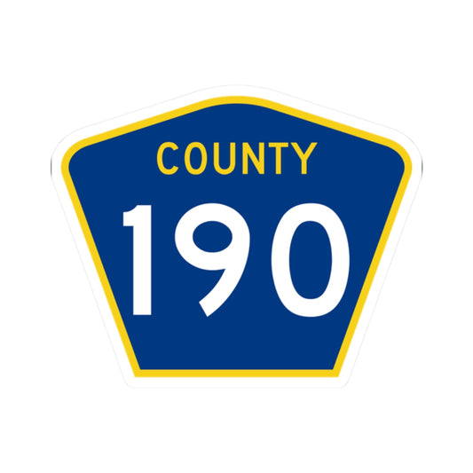 County 190 MN (Minnesota) (Road Sign) STICKER Vinyl Kiss-Cut Decal