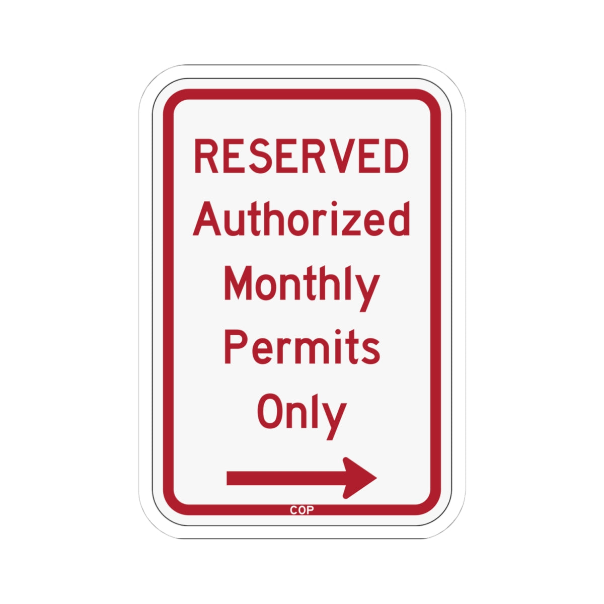 PBOT Road sign P4458R (Oregon) (Road Sign) STICKER Vinyl Kiss-Cut Decal