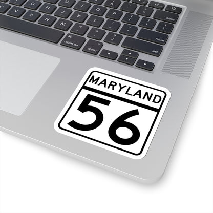 MD Route 56 (Maryland) (Road Sign) STICKER Vinyl Kiss-Cut Decal