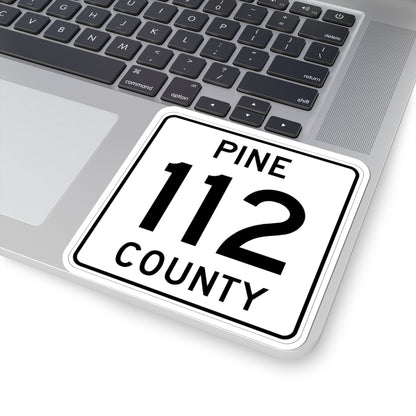 Pine County Route 112 MN (Minnesota) (Road Sign) STICKER Vinyl Kiss-Cut Decal