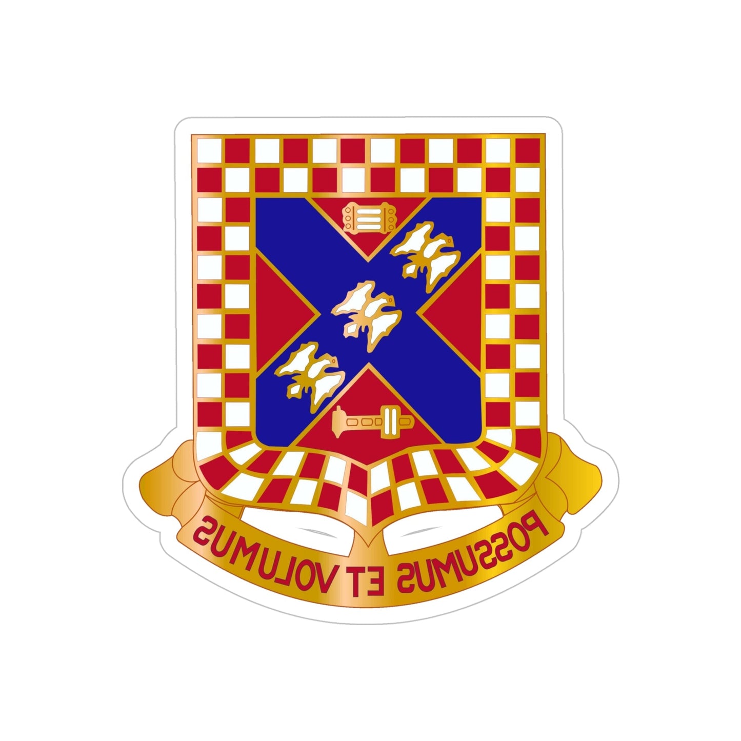 140th Field Artillery Battalion (U.S. Army) REVERSE PRINT Transparent STICKER-5 Inch-The Sticker Space