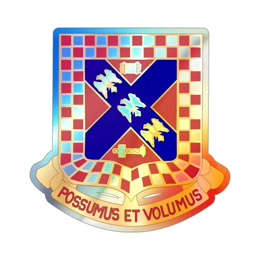 140th Field Artillery Battalion (U.S. Army) Holographic STICKER Die-Cut Vinyl Decal 4 Inch Holographic - The Sticker Space