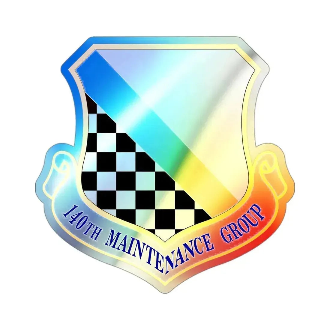 140th Maintenance Group (U.S. Air Force) Holographic STICKER Die-Cut Vinyl Decal 3 Inch Holographic - The Sticker Space