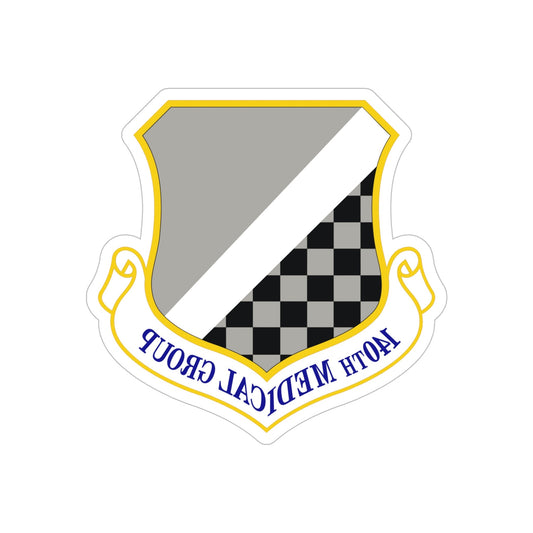 140th Medical Group (U.S. Air Force) REVERSE PRINT Transparent STICKER-6" × 6"-The Sticker Space