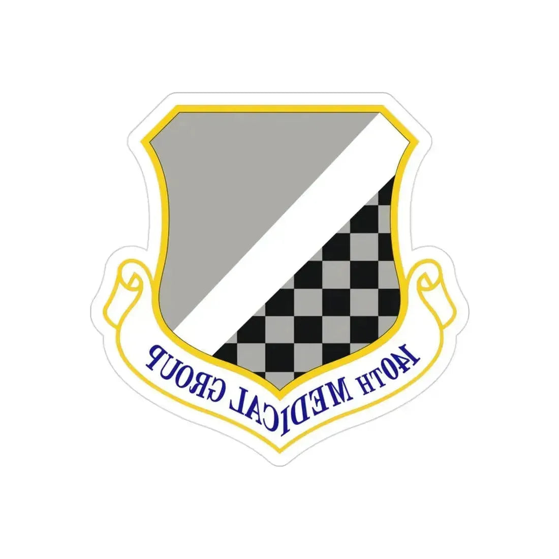 140th Medical Group (U.S. Air Force) REVERSE PRINT Transparent Die-Cut STICKER 3 Inch Die-Cut Transparent - The Sticker Space