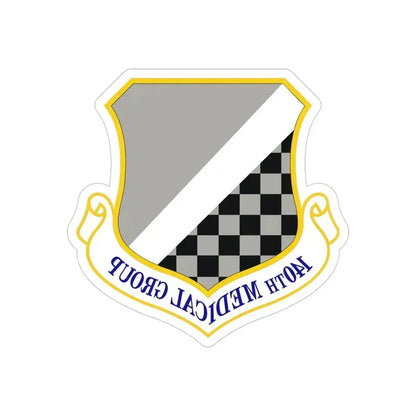 140th Medical Group (U.S. Air Force) REVERSE PRINT Transparent Die-Cut STICKER 4 Inch Die-Cut Transparent - The Sticker Space