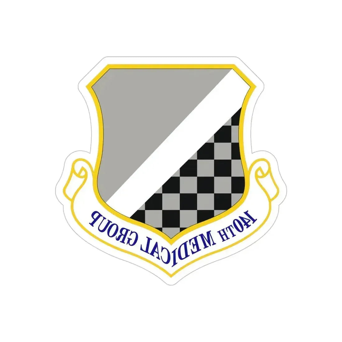 140th Medical Group (U.S. Air Force) REVERSE PRINT Transparent Die-Cut STICKER 6 Inch Die-Cut Transparent - The Sticker Space