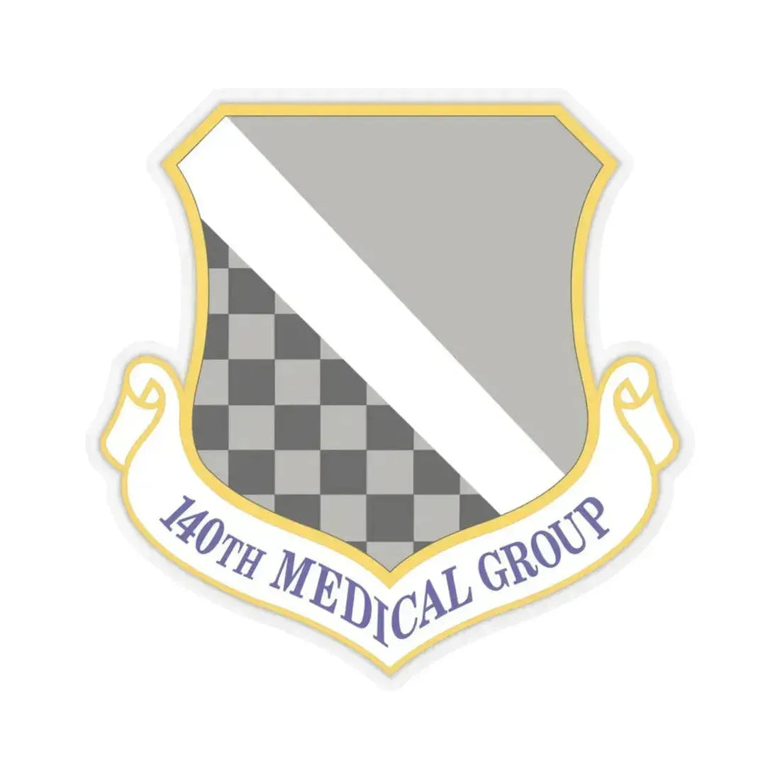 140th Medical Group (U.S. Air Force) STICKER Vinyl Kiss-Cut Decal 4 Inch Transparent - The Sticker Space