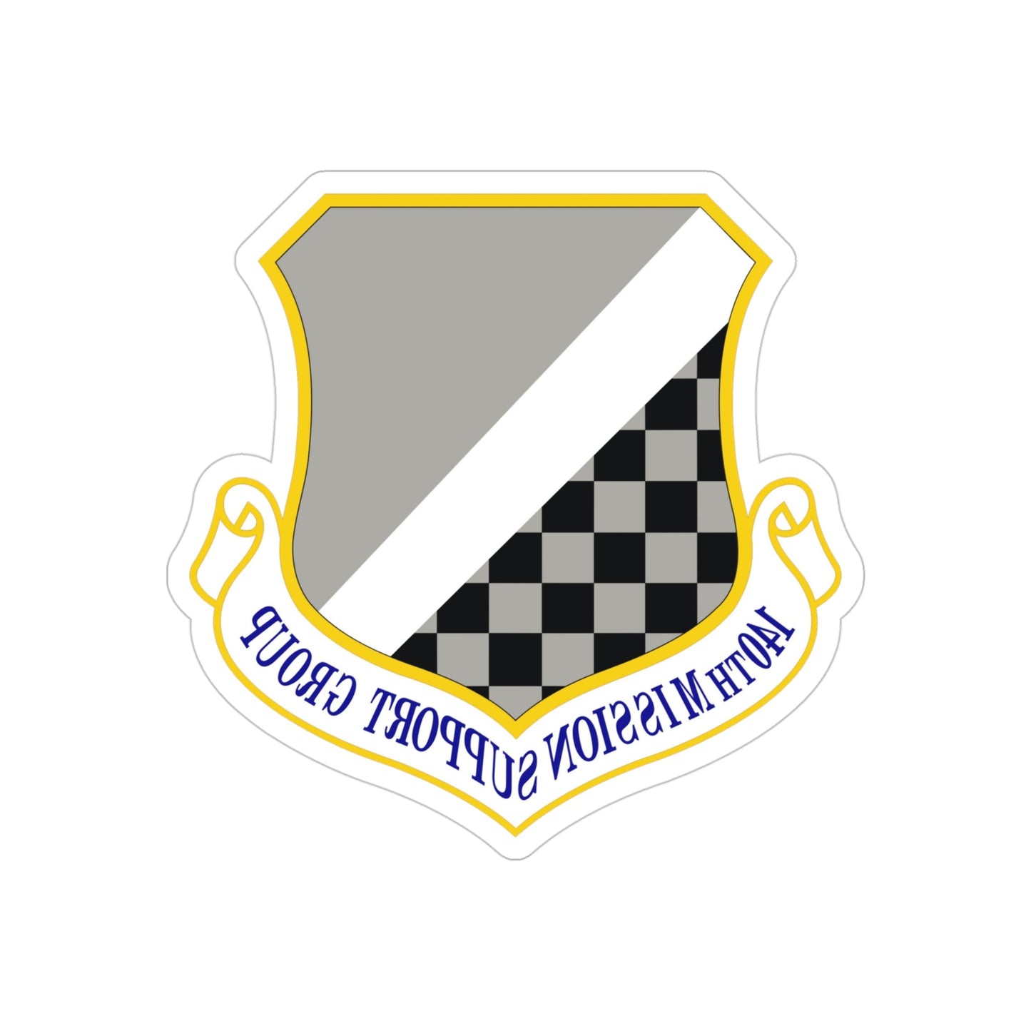 140th Mission Support Group (U.S. Air Force) REVERSE PRINT Transparent STICKER-4" × 4"-The Sticker Space