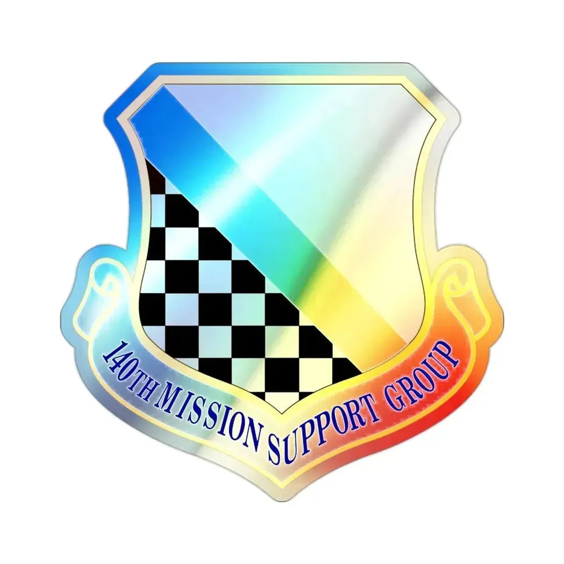 140th Mission Support Group (U.S. Air Force) Holographic STICKER Die-Cut Vinyl Decal 2 Inch Holographic - The Sticker Space