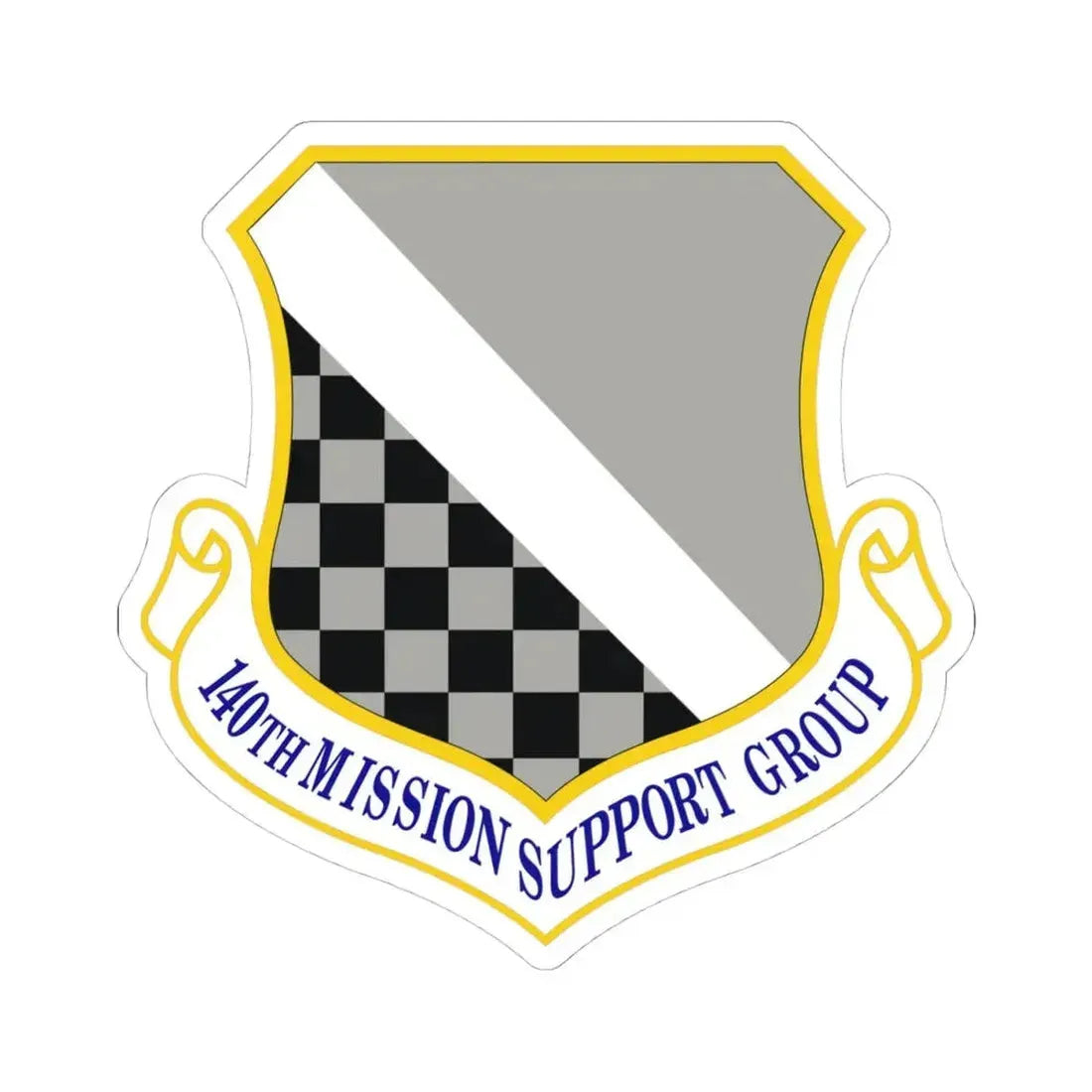 140th Mission Support Group (U.S. Air Force) STICKER Vinyl Kiss-Cut Decal 4 Inch White - The Sticker Space