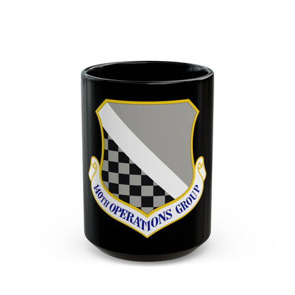 140th Operations Group (U.S. Air Force) Black Coffee Mug-15oz-The Sticker Space