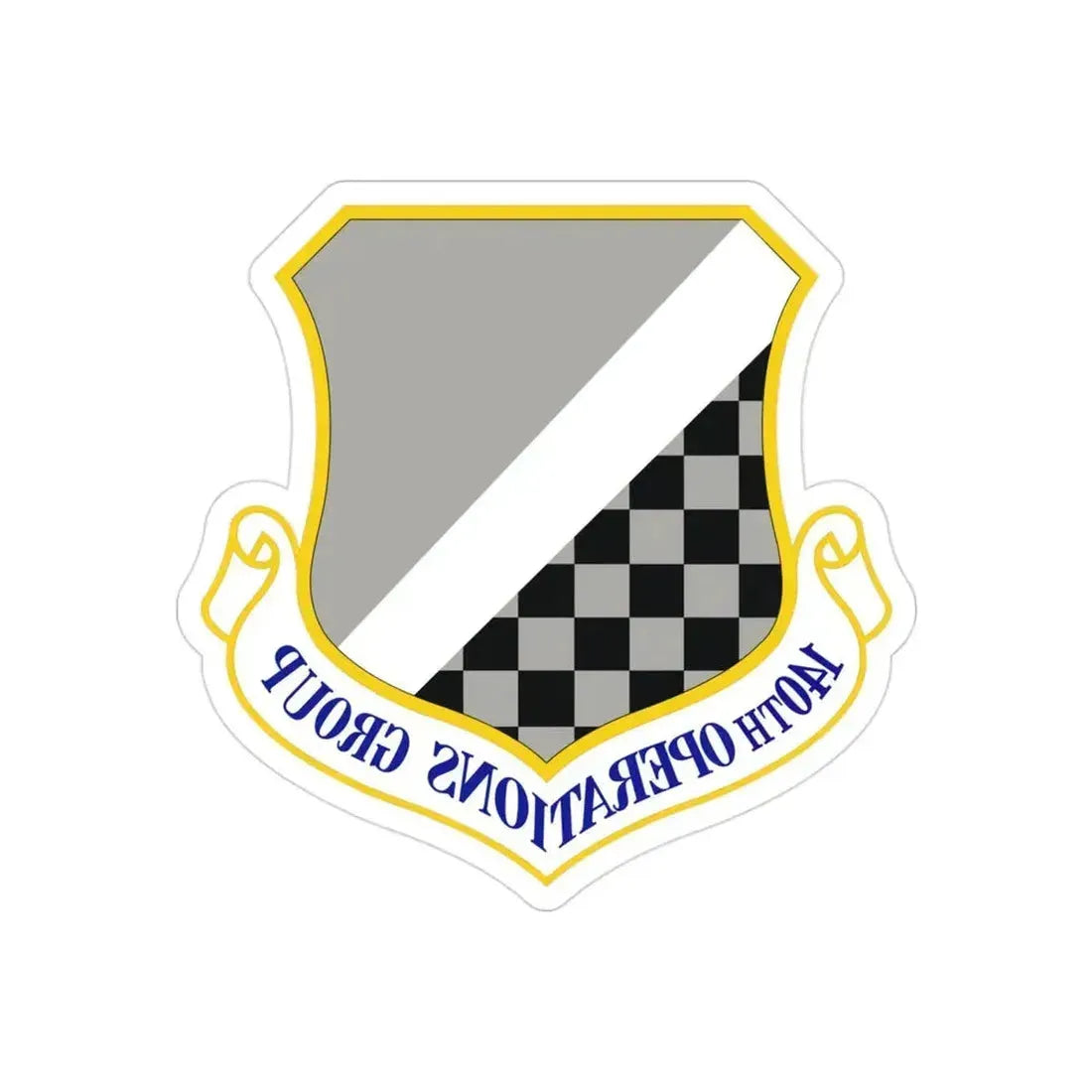 140th Operations Group (U.S. Air Force) REVERSE PRINT Transparent Die-Cut STICKER 3 Inch Die-Cut Transparent - The Sticker Space
