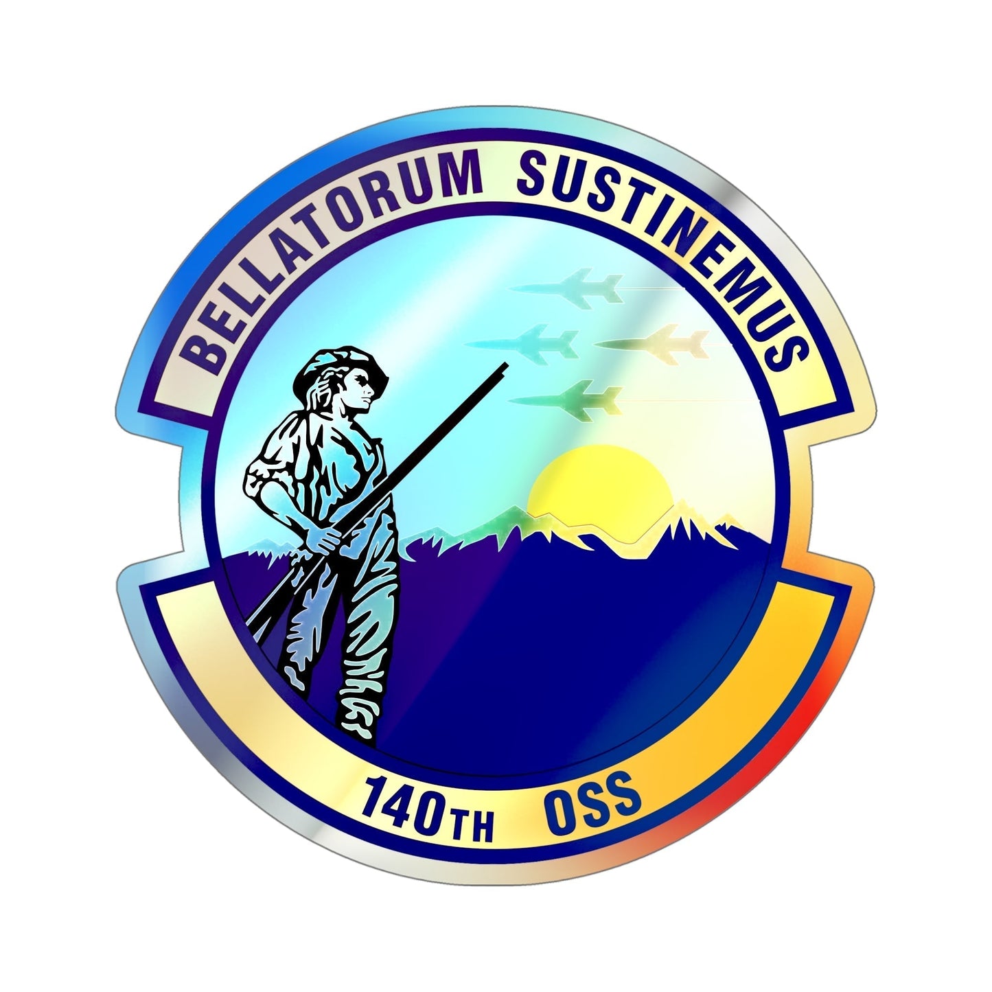 140th Operations Support Squadron (U.S. Air Force) Holographic STICKER Die-Cut Vinyl Decal-6 Inch-The Sticker Space