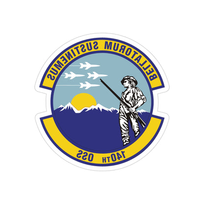 140th Operations Support Squadron (U.S. Air Force) REVERSE PRINT Transparent STICKER-4" × 4"-The Sticker Space